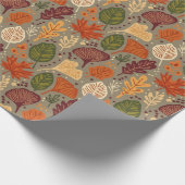 Whimsical Boho Multi Kleur Herfstbladeren Cadeaupapier (Hoek)