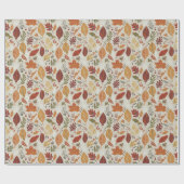 Whimsical Boho Multi Kleur Herfstbladeren Cadeaupapier (Vlak)