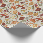 Whimsical Boho Multi Kleur Herfstbladeren Cadeaupapier (Hoek)