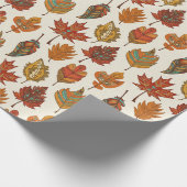 Whimsical Boho Multi Kleur Herfstbladeren Cadeaupapier (Hoek)