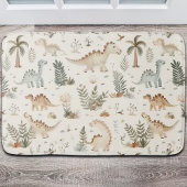 Whimsical Boho Oerwoud Dinosauruspatroon Badmat