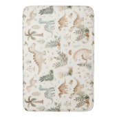 Whimsical Boho Oerwoud Dinosauruspatroon Badmat (Voorkant Verticaal)