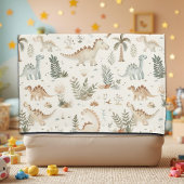 Whimsical Boho Oerwoud Dinosauruspatroon Kussensloop