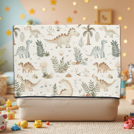 Whimsical Boho Oerwoud Dinosauruspatroon Kussensloop