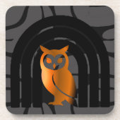 Whimsical Boho Owl & Tropical Monstera Leaf Bier Onderzetter (Voorkant)