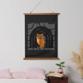 Whimsical Boho Owl & Tropical Monstera Leaf Hangend Wandkleed (Slaapkamer)