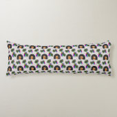 Whimsical Boho Owl & Tropical Monstera Leaf Lichaamskussen (Voorkant)