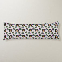 Whimsical Boho Owl & Tropical Monstera Leaf Lichaamskussen