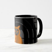 Whimsical Boho Owl & Tropical Monstera Leaf Mok (Voorkant rechts)