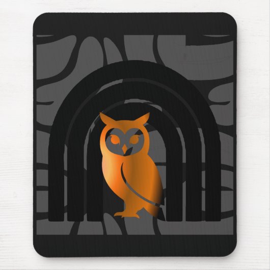 Whimsical Boho Owl & Tropical Monstera Leaf Muismat (Voorkant)