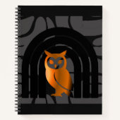 Whimsical Boho Owl & Tropical Monstera Leaf Notitieboek (Voorkant)