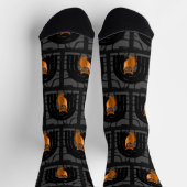 Whimsical Boho Owl & Tropical Monstera Leaf Sokken (Top)