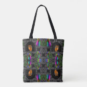 Whimsical Boho Owl & Tropical Monstera Leaf Tote Bag (Achterkant)
