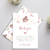 Whimsical Boho Paard Cloud Illustratie Bedankkaart