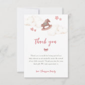 Whimsical Boho Paard Cloud Illustratie Bedankkaart (Voorkant)