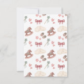 Whimsical Boho Paard Cloud Illustratie Bedankkaart (Achterkant)