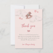 Whimsical Boho Paard Cloud Illustratie Bedankkaart (Voorkant)