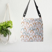 Whimsical boho pastel regenboog patroon cross-body crossbody tas