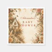 Whimsical Boho Pompoen Baby Shower Servet (Voorkant)
