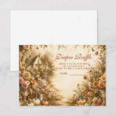 Whimsical Boho Pompoen Luier Raffle Informatiekaartje (Voorkant / Achterkant)