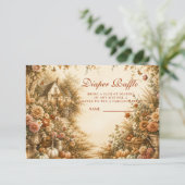 Whimsical Boho Pompoen Luier Raffle Informatiekaartje (Staand voorkant)