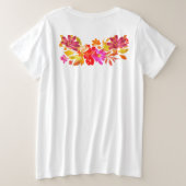 Whimsical Boho Rendier Kerstliefde Grote Maat T-shirt (Design achterkant)