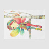 Whimsical Boho Rode Harige Fee DH1LF Decoupage Tissuepapier (Voorkant)