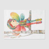 Whimsical Boho Rode Harige Fee DH1R Decoupage Tissuepapier (Voorkant)