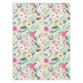 Whimsical boho Roze rozentuin Tafelkleed (Voorkant)