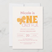 Whimsical Boho Schattige Vlinder Retro 1e Verjaard Kaart (Voorkant)