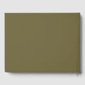 Whimsical Boho Terracotta Beige Olijfgroene Trouwb Gastenboek (Achterkant)