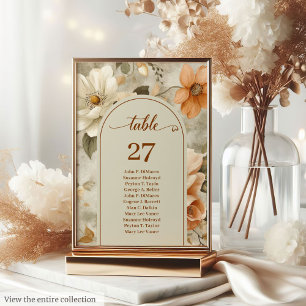 Whimsical Boho Verbrand Oranje Ivoorkleurig Salie  Kaart