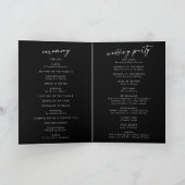 Whimsical Boho Wildebloem We Do Gevouwen Huwelijks Programma (Binnen)