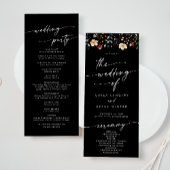 Whimsical Boho Wildflower Tea Length Wedding Programmakaart