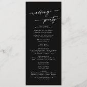 Whimsical Boho Wildflower Tea Length Wedding Programmakaart (Achterkant)