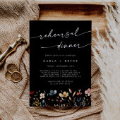 Whimsical Boho Wildflower Trouwrepetitie Diner Kaart