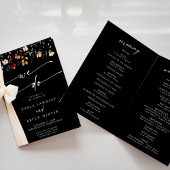 Whimsical Boho Wildflower We Do Folded Wedding Programma