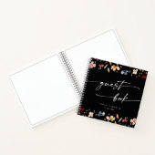 Whimsical Boho Wildflower Wedding Guest Book Notitieboek (Binnen)