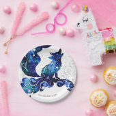 Whimsical Boho Wolf Verjaardag Papieren Bordje (Feest)
