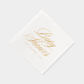 Whimsical Bold Calligraphy Baby shower Folie Servetten (Rechts)