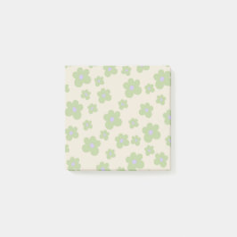 Whimsical Bold Green & Paarse Bloempatroon Post-it® Notes