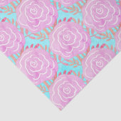 Whimsical Bold Kleurrijke Rozen Tissuepapier (Detail)