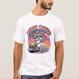 Whimsical Bold Sunset Cowboy Wasbeer Maan T-shirt