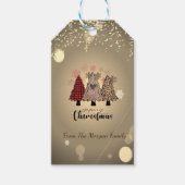 Whimsical Bomen Stars Confetti Cadeaulabel (Voorkant)