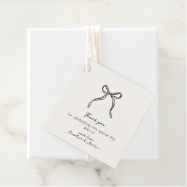 Whimsical boog, hand getrokken bruiloft dank u bedankjes labels
