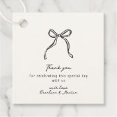 Whimsical boog, hand getrokken bruiloft dank u bedankjes labels (Voorkant)