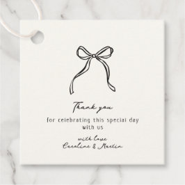 Whimsical boog, hand getrokken bruiloft dank u bedankjes labels