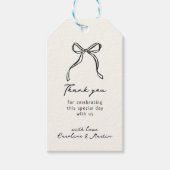 Whimsical boog, hand getrokken bruiloft dank u cadeaulabel (Voorkant)