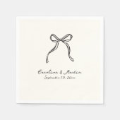 Whimsical boog, hand getrokken bruiloft servet (Voorkant)