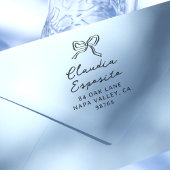 Whimsical Boog & Kalligrafie Naam Retouradres Rubberstempel